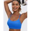 imageCRZ YOGA Butterluxe Y Back Sports Bras for Women  Padded Racerback Low Impact Spaghetti Thin Strap Workout Yoga TopSparkle Blue