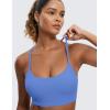 imageCRZ YOGA Butterluxe Y Back Sports Bras for Women  Padded Racerback Low Impact Spaghetti Thin Strap Workout Yoga TopWild Indigo