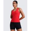 imageCRZ YOGA Seamless Racerback Tank Tops for Women  Gym Workout Athletic Running Sleeveless Shirts Breathable Scoop NeckDeep Red
