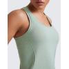 imageCRZ YOGA Seamless Racerback Tank Tops for Women  Gym Workout Athletic Running Sleeveless Shirts Breathable Scoop NeckGreen Palm Court Heather