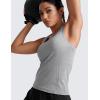 imageCRZ YOGA Seamless Racerback Tank Tops for Women  Gym Workout Athletic Running Sleeveless Shirts Breathable Scoop NeckSlate Grey Marl
