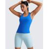 imageCRZ YOGA Seamless Racerback Tank Tops for Women  Gym Workout Athletic Running Sleeveless Shirts Breathable Scoop NeckSparkle Blue
