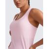 imageCRZ YOGA Seamless Racerback Tank Tops for Women  Gym Workout Athletic Running Sleeveless Shirts Breathable Scoop NeckStrawberry Pink