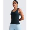 imageCRZ YOGA Seamless Racerback Tank Tops for Women  Gym Workout Athletic Running Sleeveless Shirts Breathable Scoop NeckTrue Navy