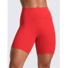 imageCRZ YOGA Secretsculpt Butterlift Biker Shorts 6quot No Front Seam High Waist Womens Workout Gym Booty Scrunch ButtDeep Red