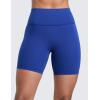imageCRZ YOGA Secretsculpt Butterlift Biker Shorts 6quot No Front Seam High Waist Womens Workout Gym Booty Scrunch ButtWaves Blue