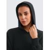 imageCRZ YOGA SoftAura Cropped Hoodies for Women  Long Sleeve Pullover Basic Workout Casual Hooded SweatshirtsBlack