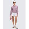 imageCRZ YOGA SoftAura Cropped Hoodies for Women  Long Sleeve Pullover Basic Workout Casual Hooded SweatshirtsLight Lavender