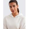 imageCRZ YOGA SoftAura Cropped Hoodies for Women  Long Sleeve Pullover Basic Workout Casual Hooded SweatshirtsMilky White