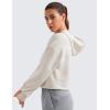 imageCRZ YOGA SoftAura Cropped Hoodies for Women  Long Sleeve Pullover Basic Workout Casual Hooded SweatshirtsMilky White