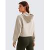 imageCRZ YOGA SoftAura Cropped Hoodies for Women  Long Sleeve Pullover Basic Workout Casual Hooded SweatshirtsMojave Tan