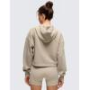 imageCRZ YOGA SoftAura Cropped Hoodies for Women  Long Sleeve Pullover Basic Workout Casual Hooded SweatshirtsOak