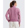 imageCRZ YOGA SoftAura Half Zip Sweatshirt for Women  Pullover Workout Casual Funnel Neck Sweat Shirts with PocketVelvet Dust