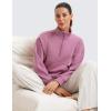 imageCRZ YOGA SoftAura Half Zip Sweatshirt for Women  Pullover Workout Casual Funnel Neck Sweat Shirts with PocketVelvet Dust