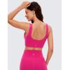 imageCRZ YOGA Womens Butterluxe U Neck Sports Bra H203Granita Pink