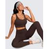 imageCRZ YOGA Womens Butterluxe U Neck Sports Bra H203Hot Fudge Brown