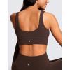 imageCRZ YOGA Womens Butterluxe U Neck Sports Bra H203Hot Fudge Brown
