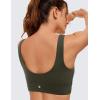 imageCRZ YOGA Womens Butterluxe U Neck Sports Bra H203Olive Green