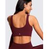imageCRZ YOGA Womens Butterluxe U Neck Sports Bra H203Red Merlot