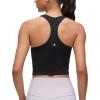 imageCRZ YOGA Butterluxe Crop Yoga Tank Tops for Women  Workout Athletic Casual Tight Scoop Neck Racerback Sleeveless ShirtsBlack