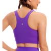 imageCRZ YOGA Butterluxe High Neck Crop Tank Tops for Women  Racerback Padded Longline Sports Bras WorkoutRoyal Lilac