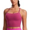imageCRZ YOGA Butterluxe Y Back Crop Tank Tops for Women  Spaghetti Straps Racerback Padded Yoga Workout Longline Sports BrasWashed Mauve