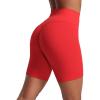imageCRZ YOGA Secretsculpt Butterlift Biker Shorts 6quot No Front Seam High Waist Womens Workout Gym Booty Scrunch ButtDeep Red
