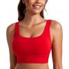 imageCRZ YOGA Womens Butterluxe U Neck Sports Bra H203Red Chili