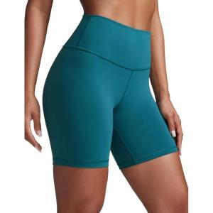 imageCRZ YOGA Butterbreeze Athletic Biker Shorts 6  High Waisted Workout Gym Volleyball Running Yoga Tummy Control WomensGreen Jade