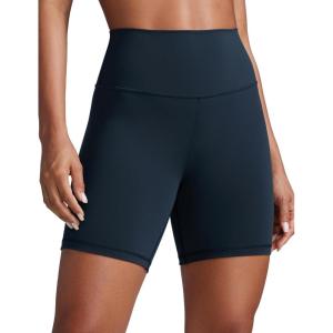 imageCRZ YOGA Butterbreeze Athletic Biker Shorts 6  High Waisted Workout Gym Volleyball Running Yoga Tummy Control WomensTrue Navy