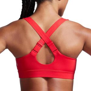 imageCRZ YOGA Butterbreeze Criss Cross Back Sports Bras for Women  V Neck Adjustable Straps Padded Workout Training Crop TopDeep Red
