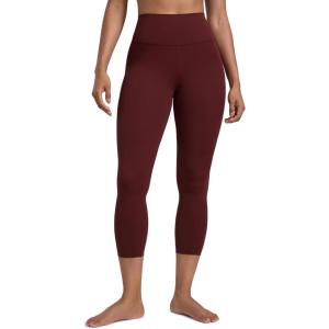 imageCRZ YOGA Butterlift Capris Workout Leggings 23quot  High Waisted Workout Pilates Crop Gym Athletic Womens Yoga PantsRed Merlot