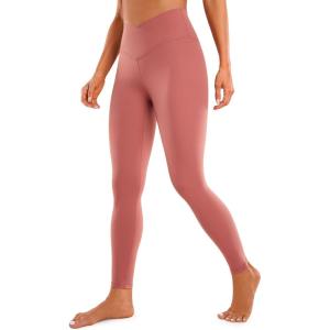 imageCRZ YOGA Butterluxe Crossover Waist Leggings 28quot  Criss Cross Full Length Workout Athletic Womens Yoga PantsBriar Rose