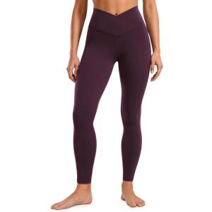 imageCRZ YOGA Butterluxe Crossover Waist Leggings 28quot  Criss Cross Full Length Workout Athletic Womens Yoga PantsDeep Purple