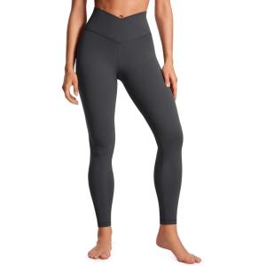 imageCRZ YOGA Butterluxe Crossover Waist Leggings 28quot  Criss Cross Full Length Workout Athletic Womens Yoga PantsMysterious Grey