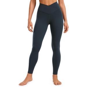 imageCRZ YOGA Butterluxe Crossover Waist Leggings 28quot  Criss Cross Full Length Workout Athletic Womens Yoga PantsTrue Navy