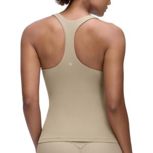 imageCRZ YOGA Butterluxe Workout Racerback Tank Tops for Women  Padded Athletic Spandex Yoga Shirts with Built in BraOak