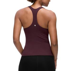 imageCRZ YOGA Butterluxe Workout Racerback Tank Tops for Women  Padded Athletic Spandex Yoga Shirts with Built in BraRipe Plum