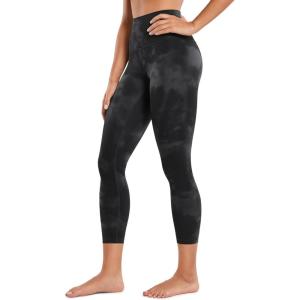 imageCRZ YOGA Butterluxe Yoga Capris Leggings 23  High Waisted Buttery Soft Workout Womens Lounge PantsBlack Tie Dye Flowers