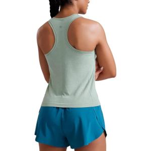 imageCRZ YOGA Seamless Racerback Tank Tops for Women  Gym Workout Athletic Running Sleeveless Shirts Breathable Scoop NeckGreen Palm Court Heather