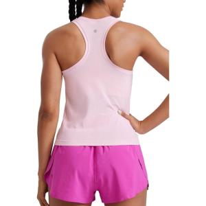 imageCRZ YOGA Seamless Racerback Tank Tops for Women  Gym Workout Athletic Running Sleeveless Shirts Breathable Scoop NeckStrawberry Pink