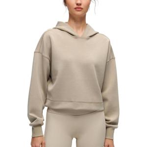 imageCRZ YOGA SoftAura Cropped Hoodies for Women  Long Sleeve Pullover Basic Workout Casual Hooded SweatshirtsOak