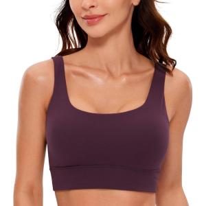 imageCRZ YOGA Womens Butterluxe U Neck Sports Bra H203Deep Purple