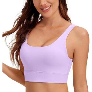 imageCRZ YOGA Womens Butterluxe U Neck Sports Bra H203Elfin Purple