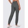 imageCRZ YOGA 4Way Stretch Workout Joggers for Women 28quot  Casual Travel Athletic Pants with PocketsMysterious Grey