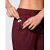 imageCRZ YOGA 4Way Stretch Workout Joggers for Women 28quot  Casual Travel Athletic Pants with PocketsRed Merlot