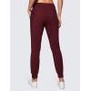 imageCRZ YOGA 4Way Stretch Workout Joggers for Women 28quot  Casual Travel Athletic Pants with PocketsRed Merlot