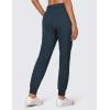 imageCRZ YOGA 4Way Stretch Workout Joggers for Women 28quot  Casual Travel Athletic Pants with PocketsTrue Navy