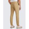 imageCRZ YOGA All Day Comfy PullOn Golf Joggers for Men 28quot30quot32quot  Quick Dry Lightweight Work Casual Pants with PocketsKhaki Sand