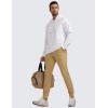 imageCRZ YOGA All Day Comfy PullOn Golf Joggers for Men 28quot30quot32quot  Quick Dry Lightweight Work Casual Pants with PocketsKhaki Sand